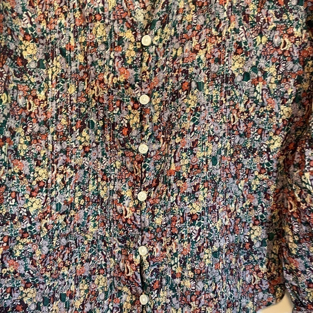 Trovata Birds of Paradise Courtney Henley Ditsy Floral medium 100% cotton blouse - Picture 4 of 9